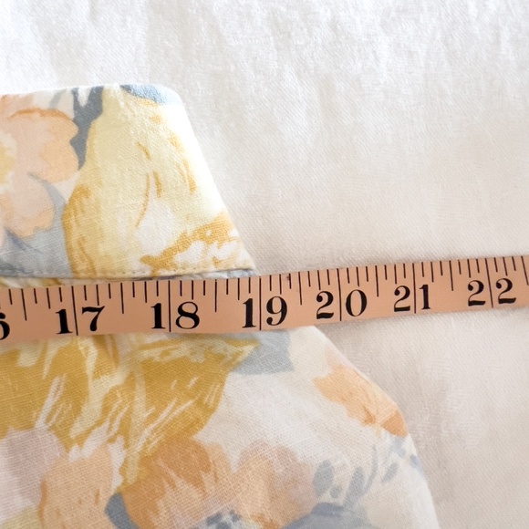 Abercrombie & Fitch Preppy Linen Tiered Floral Cottagecore Maxi Dress -  L Tall - Picture 14 of 16